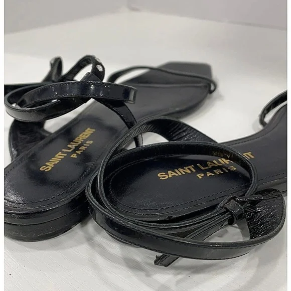 Saint Laurent Sandals Women Black Leather